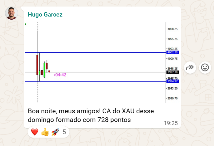 Print da análise enviada no WhatsApp